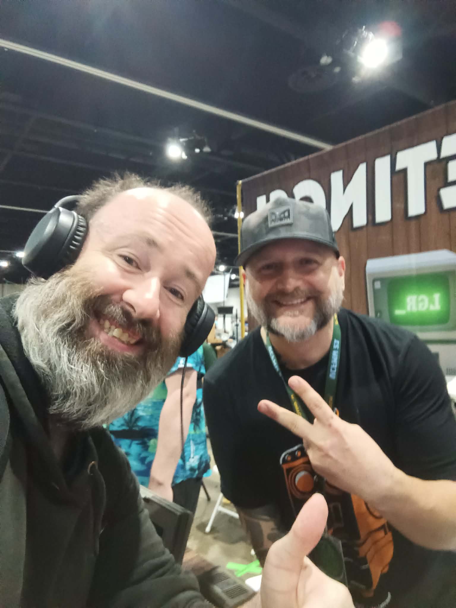 Me with Matt of the YouTube channel PolyMatt; dude made a floppy disk and primitive computer memory from scratch.